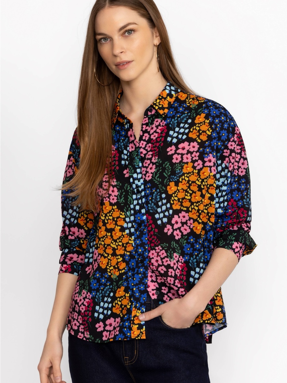 Johnny Was Astrid Pleated Blouse - medium - loose fit - excellent condition